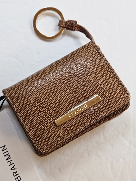 Brahmin Handbags - Brahmin Mini Key Wallet Tobacco Lizard Genuine Leather